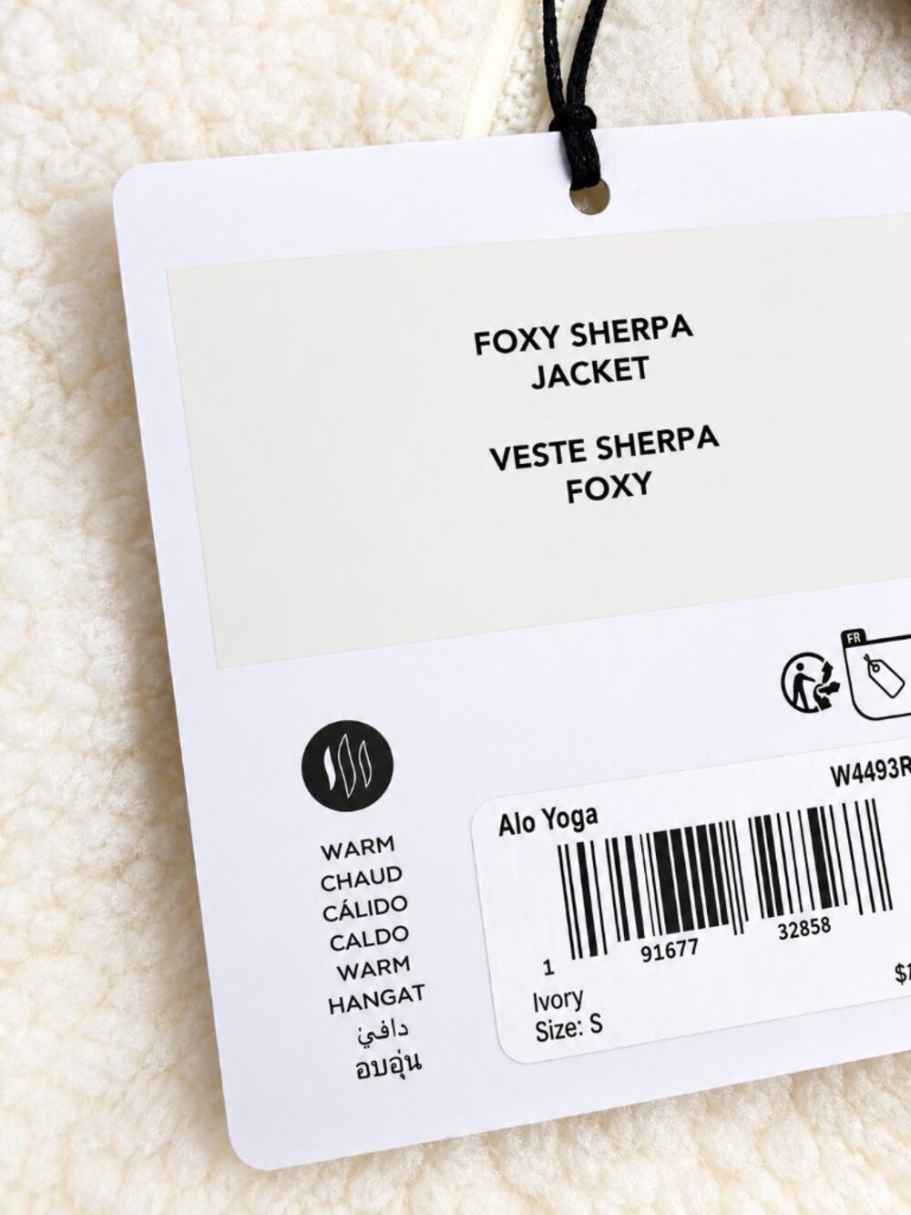 ALO Yoga Foxy Sherpa Jacket NWT Oversized Faux Fur S–L - Picture 9 of 10